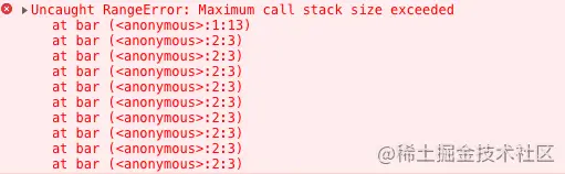 js 代码运行过程报错-爆栈