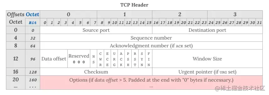 TCP 头部